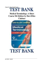 Medical Terminology&colon; A Short Course &ndash; 9th Edition by Davi-Ellen Chabner &vert; Complete Test Bank with Questions and Answers&NewLine;