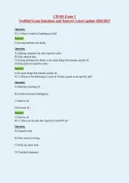 CIS105 Exam 1&NewLine;Verified Exam Questions and Answers Latest update 2026&sol;2027