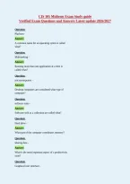 CIS 105 Midterm Exam Study guide&NewLine;Verified Exam Questions and Answers Latest update 2026&sol;2027