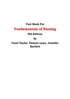 Fundamentals of Nursing 9th Edition Test Bank Q&A