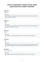 Afsb 151 Frequently Tested Actual Exam&NewLine;Questions With Correct Answers