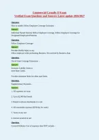 Commercial Casualty II Exam&NewLine;Verified Exam Questions and Answers Latest update 2026&sol;2027