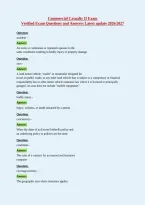 Commercial Casualty II Exam&NewLine;Verified Exam Questions and Answers Latest update 2026&sol;2027
