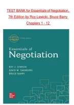 Essentials of Negotiation 7th Edition Test Bank &vert; Chapters 1&ndash;12