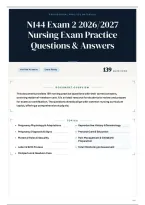 N144 Exam 2 2026&sol;2027 Nursing Exam Practice Questions & Answers