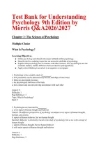 Understanding Psychology 9th Edition Test Bank &vert; Morris 2026&sol;2027