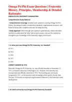 Omega Psi Phi Exam Questions &vert; Fraternity History&comma; Principles&comma; Membership & Detailed Rationales