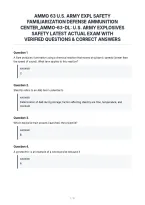 Ammo 63 U&period;s&period; Army Expl Safety&NewLine;Familiarization Defense Ammunition&NewLine;Center&lowbar;Ammo-63-Dl&colon; U&period;s&period; Army Explosives&NewLine;Safety Frequently Tested Actual&NewLine;Exam Questions With Correct Answers