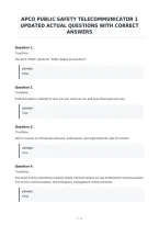 Apco Public Safety Telecommunicator 1&NewLine;Updated Actual Questions With Correct&NewLine;Answers