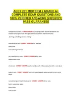 Accy 201 Midterm 2 Grade A&plus; &NewLine;Complete Exam Questions And &NewLine;100&percnt; Verified Answers &lpar;2026&sol;2027&rpar; &NewLine;Pass Guarantee 