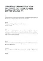 Dermatology Exam Master Prep Questions And Answers Well Defined Graded A&plus;&period;