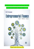 Solution Manual for Entrepreneurial Finance 8th Edition by Leach&comma; Melicher & Davies &vert; Chapters 1&ndash;16 &vert; ISBN 9798214057149