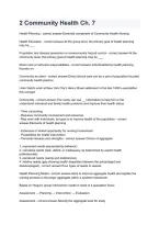 Community Health Nursing Chapter 7 Study Guide &vert; Key Concepts&comma; Practice Questions & Exam Review
