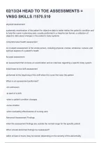 VNSG 1570&period;510 Head-to-Toe Assessment Q&A &vert; Nursing Skills Checklist & Exam Review