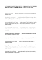 Nurs 328 Nursing Research &ndash; Athabasca University 2026&sol;2027 &vert; Study Guide And Practice Questions