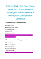BIOS 252 Exam 2026-2027 QUESTIONS AND ANSWERS ALREADY GRADED A&plus;&period;&NewLine;100&percnt; Verified Solutions &vert; Updated Per Latest Guidelines &vert; Graded A&plus;