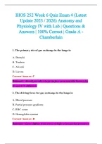 BIOS 252 Exam 2026-2027 QUESTIONS AND ANSWERS ALREADY GRADED A&plus;&period;&NewLine;100&percnt; Verified Solutions &vert; Updated Per Latest Guidelines &vert; Graded A&plus;
