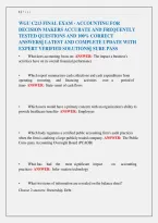 WGU C213 Accounting for Decision Makers Test Bank &vert; Final Exam Practice Questions and Answers &vert; Latest Update &vert; Study Guide