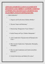 Abfm Ksa Diabetes Latest Exam Review &NewLine;Questions And Correct Answers &lpar;Verified &NewLine;Answers&rpar; Plus Rationales &vert; Diabetes Ksa &NewLine;Exam Prep &vert; Instant Download Pdf&period;