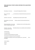 Nur 328 Exam 1 Study Guide And Practice Questions 2026&sol;2027