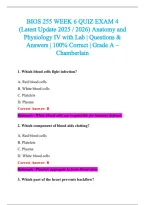 BIOS 255 Exam 2026-2027 QUESTIONS AND ANSWERS ALREADY GRADED A&plus;&period;&NewLine;100&percnt; Verified Solutions &vert; Updated Per Latest Guidelines &vert; Graded A&plus;