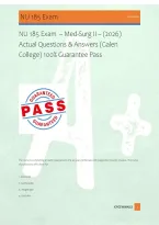 NU 185 Exam  &ndash; Med-Surg II &ndash; &lpar;2026&rpar; &NewLine;Actual Questions & Answers &lpar;Galen &NewLine;College&rpar; 100&percnt; Guarantee Pass 