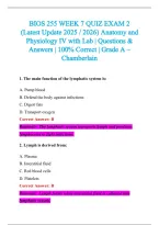 BIOS 255 Exam 2026-2027 QUESTIONS AND ANSWERS ALREADY GRADED A&plus;&period;&NewLine;100&percnt; Verified Solutions &vert; Updated Per Latest Guidelines &vert; Graded A&plus;