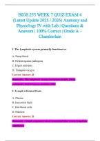 BIOS 255 Exam 2026-2027 QUESTIONS AND ANSWERS ALREADY GRADED A&plus;&period;&NewLine;100&percnt; Verified Solutions &vert; Updated Per Latest Guidelines &vert; Graded A&plus;