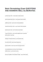 &NewLine;Basic Dermatology Exam Questions And Answers Well Elaborated&period;&NewLine;