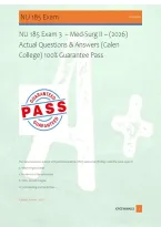 NU 185 Exam Med-Surg II &ndash; &lpar;2026&rpar; Actual Questions & Answers &lpar;Galen College&rpar; 100&percnt; Guarantee Pass