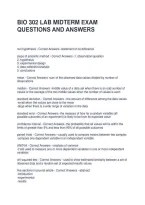 Bio 302 Lab Midterm Exam Questions And Answers