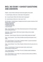 Biol 302 Exam 1 Kahoot Questions And Answers
