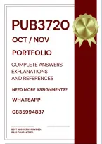 Pub3720  October Exam Portfolio 2026 - Complete Answers