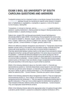 Exam 3 Biol 302 University Of South Carolina Questions And Answers