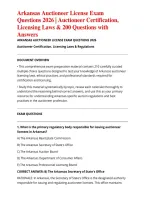 Arkansas Auctioneer License Exam Questions 2026 &vert; Auctioneer Certification&comma; Licensing Laws & 200 Questions with Answers