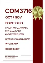 Com3716 October Exam Portfolio 2026 - Complete Answers