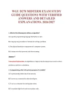 Wgu D278 Midterm Exam Study&NewLine;Guide Questions With Verified&NewLine;Answers And Detailed&NewLine;Explanations&period; 2026&sol;2027