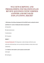 Wgu D278 EXAM Bundle &vert; Update Questions with complete and Verified solutions&period;