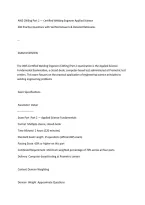 AWS CWEng Part 2 &mdash; Certified Welding Engineer Applied Science &NewLine;600 Practice Questions with Verified Answers & Detailed Rationales --- &NewLine;EXAM OVERVIEW &NewLine;The AWS Certified Welding Engineer &lpar;CWEng&rpar; Part 2 examination is the Applied Science &NewLine;Fundamental Exa