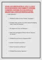 Wildland Firefighter 1C &lpar;Ff1C&rpar; Latest &NewLine;Exam Questions And Correct Answers &NewLine;&lpar;Verified Answers&rpar; Plus Rationales &NewLine;2026&sol;2027 Q&A &vert; Instant Download Pdf&period;