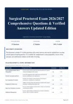 Surgical Proctored Exam 2026&sol;2027 Comprehensive Questions & Verified Answers Updated Edition