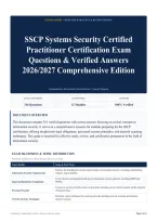 SSCP Systems Security Certified Practitioner Certification Exam Questions & Verified Answers 2026&sol;2027 Comprehensive Edition