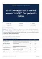 SFST Exam Questions & Verified Answers 2026&sol;2027 Comprehensive Edition