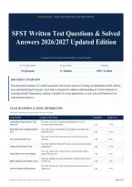 SFST Written Test Questions & Solved Answers 2026&sol;2027 Updated Edition