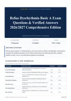 Relias Dysrhythmia Basic A Exam Questions & Verified Answers 2026&sol;2027 Comprehensive Edition