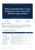 Relias Dysrhythmia Basic A Exam Questions & Correct Answer Keys 2026&sol;2027 Updated Edition