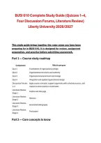BUSI 610 Complete Study Guide &ndash; Quizzes 1&ndash;4&comma; Four Discussion Forums & Literature Review &vert; Liberty University 2026&sol;2027&NewLine;&NewLine;