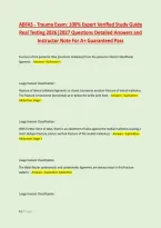 ABFAS - Trauma Exam&colon; 100&percnt; Expert Verified Study Guide &NewLine;Real Testing 2026&vert;2027 Questions Detailed Answers and &NewLine;Instructor Note For A&plus; Guaranteed Pass