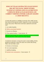 Iicrc Oct Exam And Practice Exam Newest &NewLine;2026&sol; 2027 Test Bank &sol; Odor Control &NewLine;Technician Certification Exam Prep With &NewLine;Complete 300 Real Exam Questions And &NewLine;Correct Verified Answers&sol; Already Graded &NewLine;A&plus; &lpar;Most Recent&excl;&excl;&rpar; 