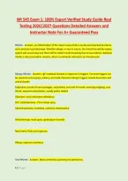 NR 545 Exam 1&colon; 100&percnt; Expert Verified Study Guide Real &NewLine;Testing 2026&vert;2027 Questions Detailed Answers and &NewLine;Instructor Note For A&plus; Guaranteed Pass 
